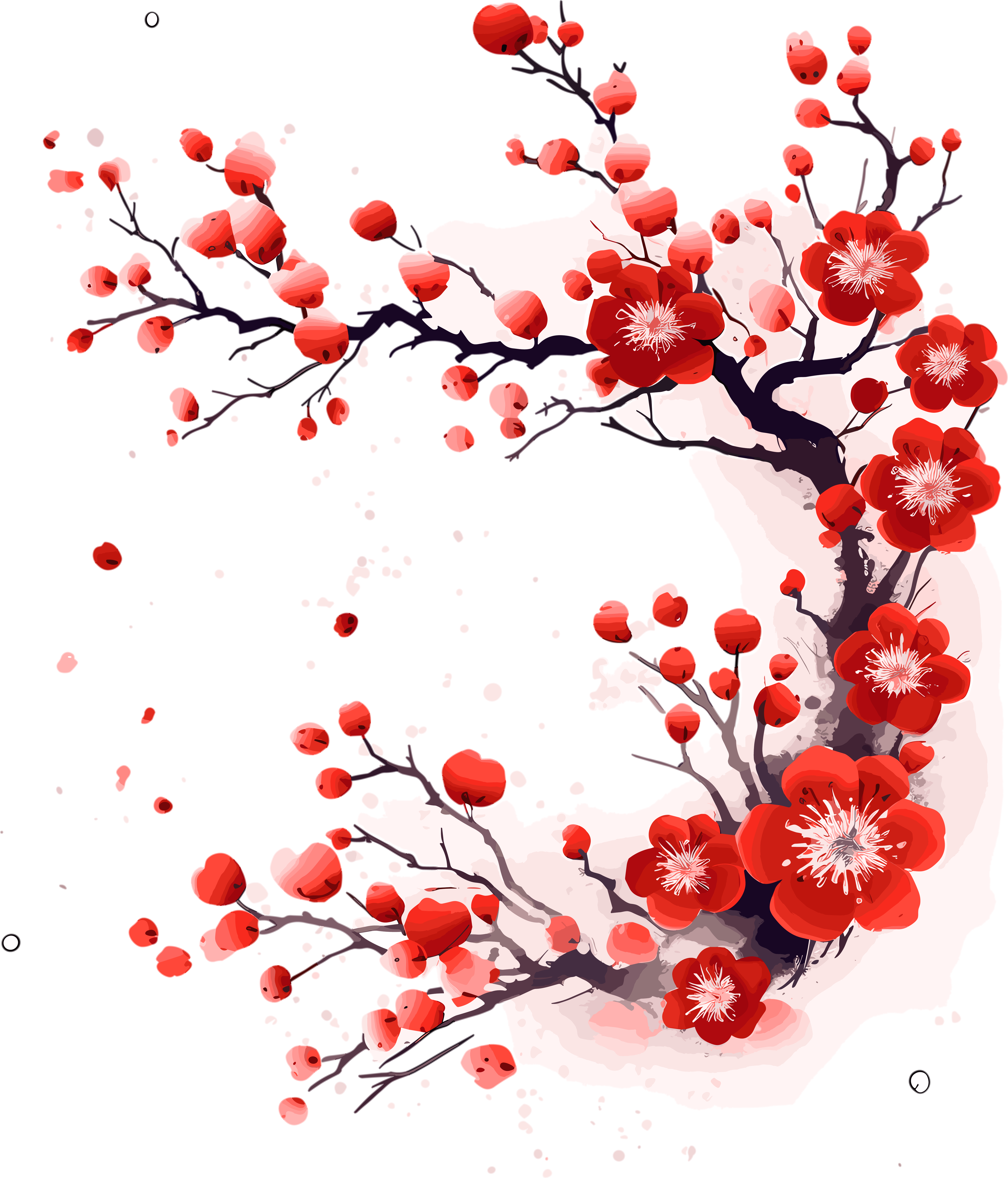 中国风梅花插画方案