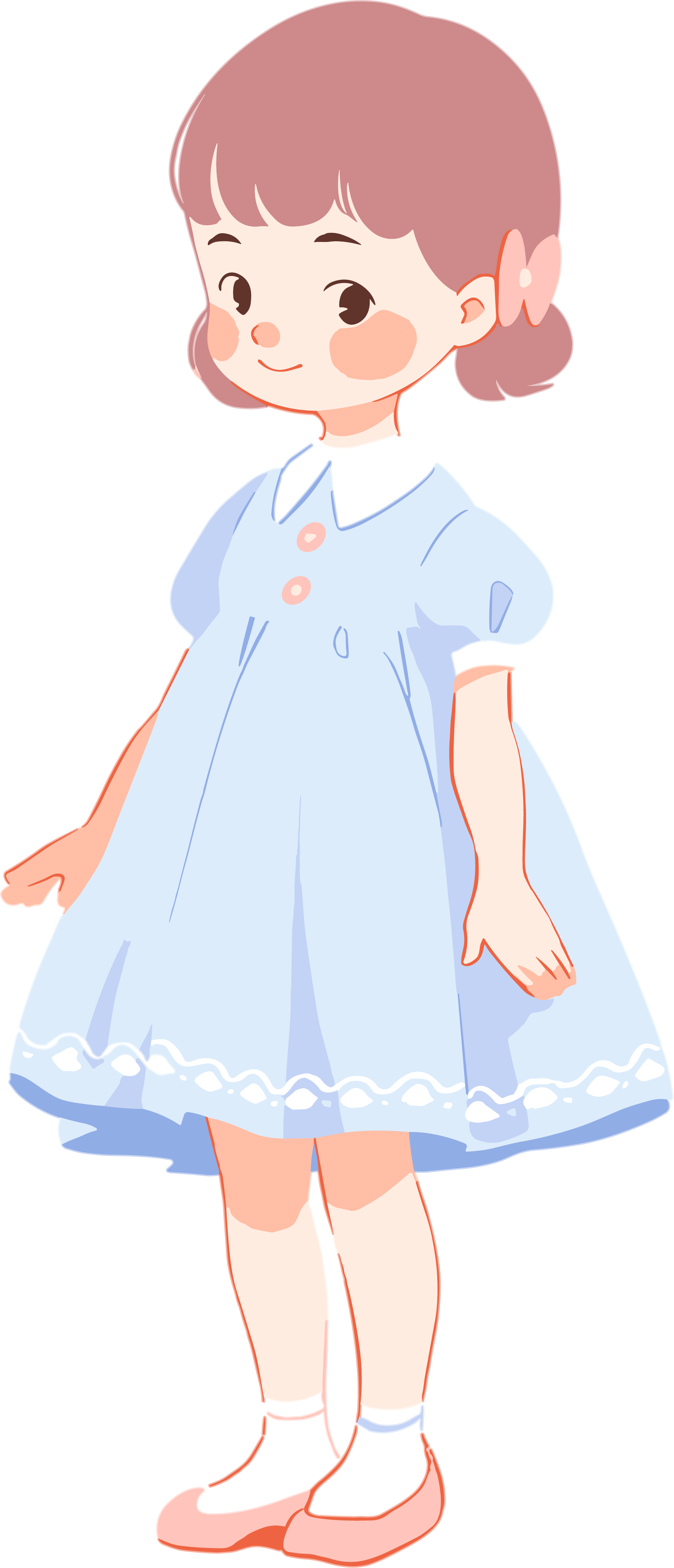 可爱小女孩插画设计