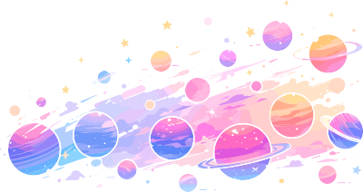 太空行星扁平矢量插图