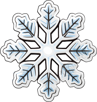 冰雪花贴纸素材
