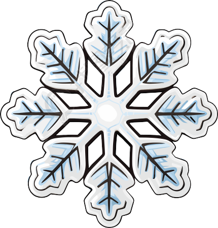 冰雪花贴纸素材