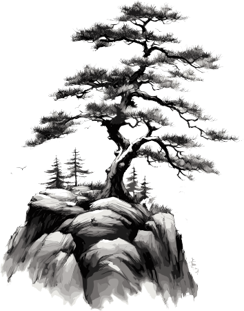 高山上的松树