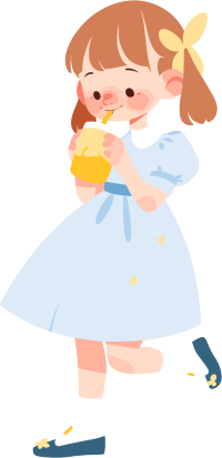 可爱的小女孩插画