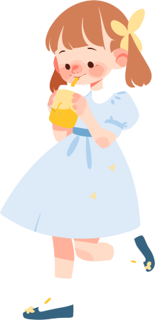 可爱的小女孩插画