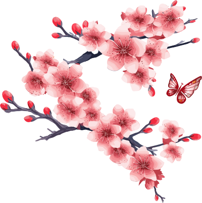 中国风梅花插画素材计划