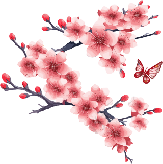 中国风梅花插画素材计划
