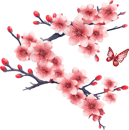 中国风梅花插画素材计划