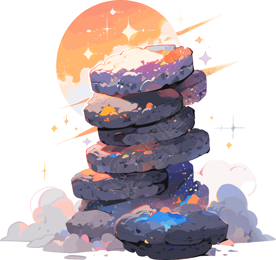 太空行星平面向量插图