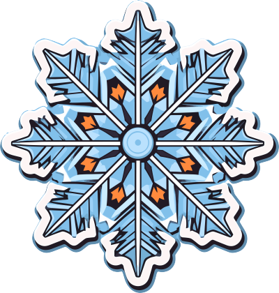 雪花贴纸素材