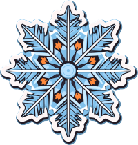 雪花贴纸素材