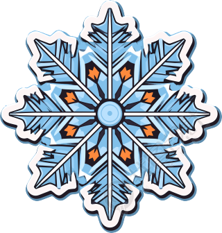 雪花贴纸素材