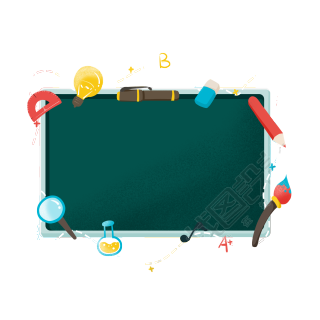学习教育环保黑板插画
