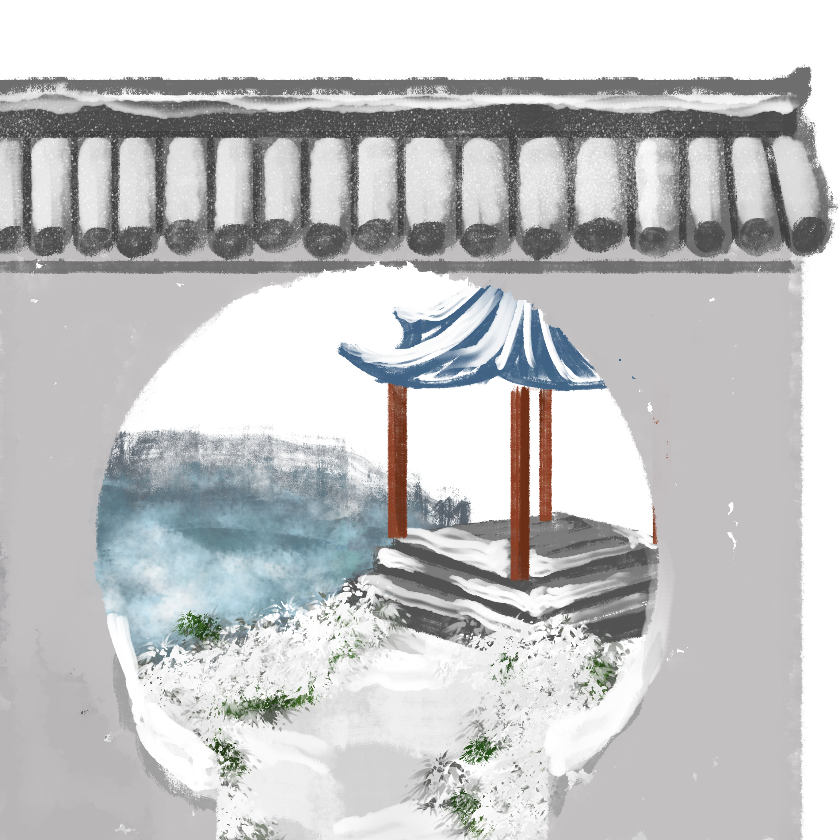 小寒素材图片如何画
