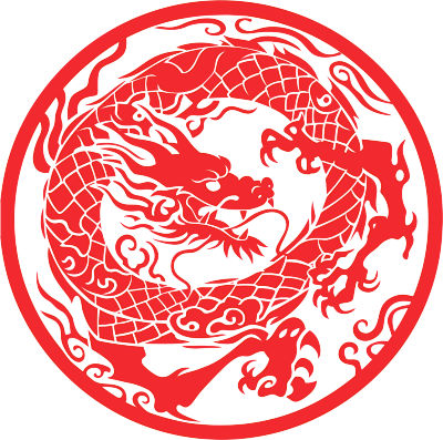 剪纸窗花中国龙插图