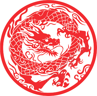 剪纸窗花中国龙插图