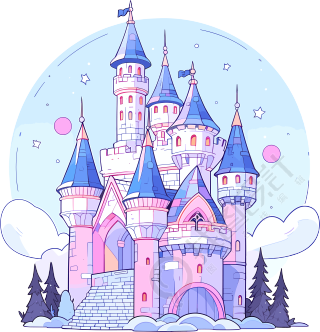 月球城堡创意设计元素