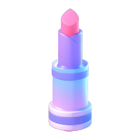 3D口红蓝紫色透明背景素材