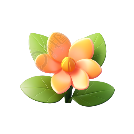 3D花卉干净背景素材