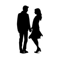 人物剪影透明背景图形插图