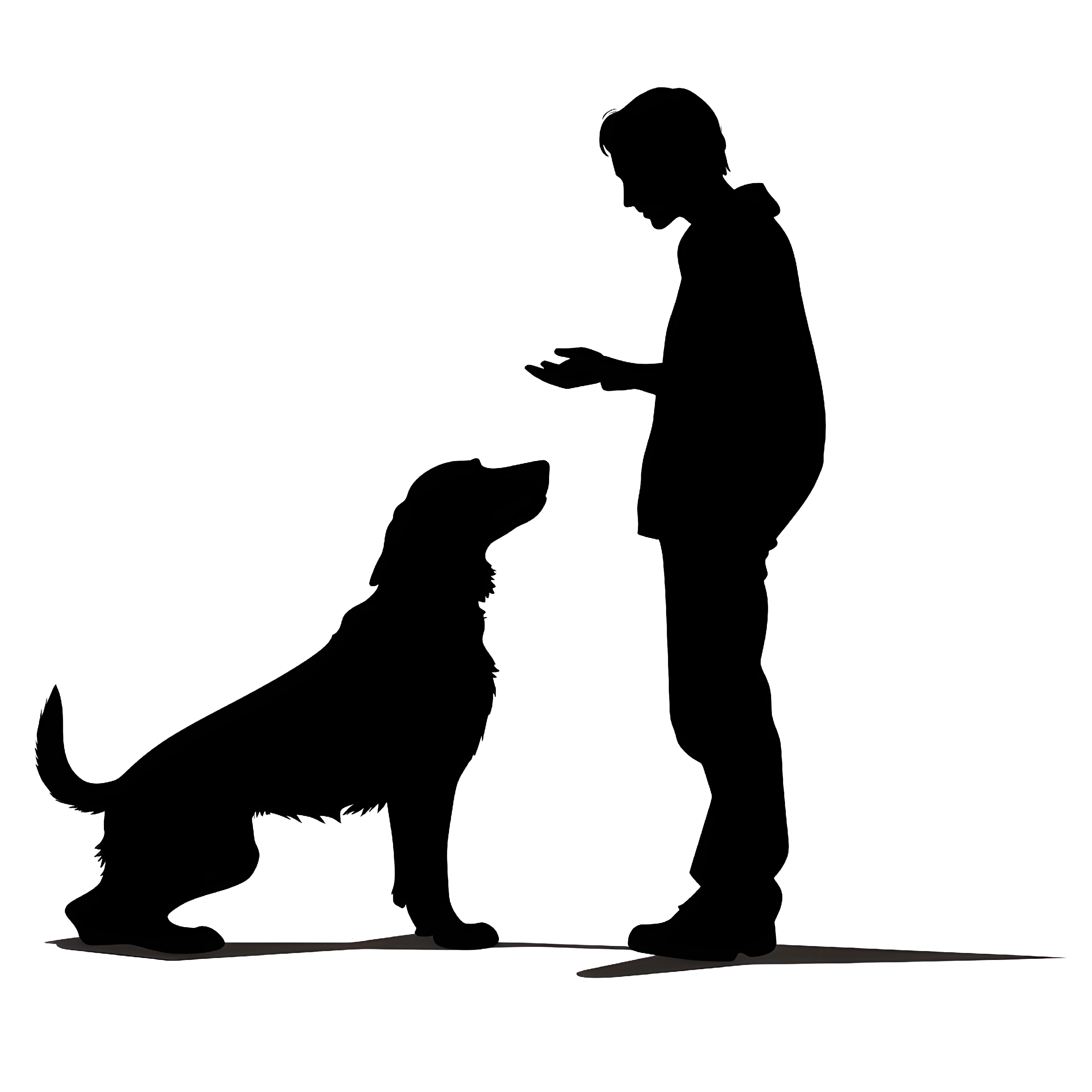 人物剪影平面插图素材
