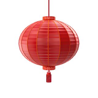红灯笼透明背景插画