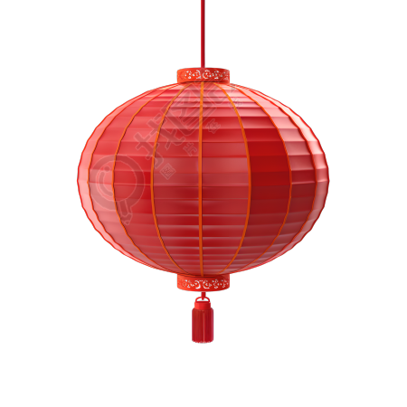 红灯笼透明背景插画