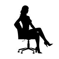 人物剪影平面插图素材