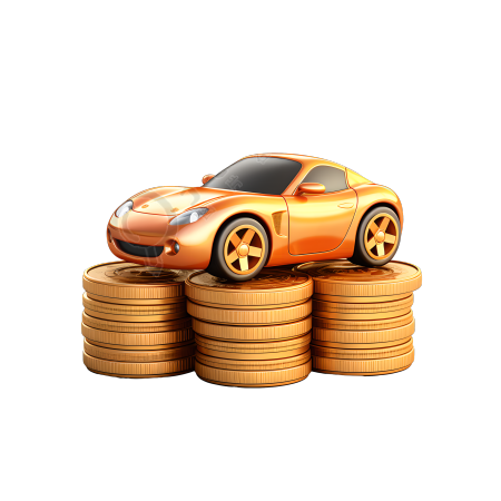 3D金币汽车图案素材