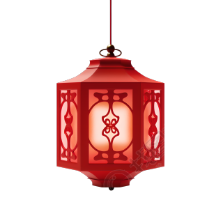 红灯笼传统习俗插画