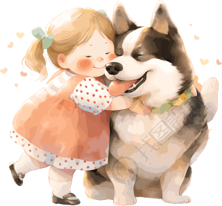 儿童图书插图小女孩PNG插画