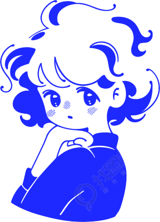 卡通女孩可商用插画