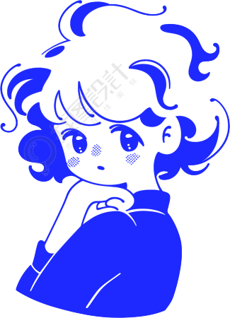 卡通女孩可商用插画