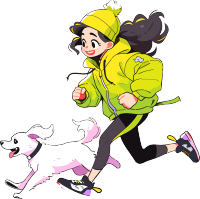 运动装女孩插画