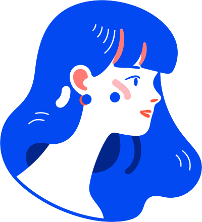 卡通女孩图标插图