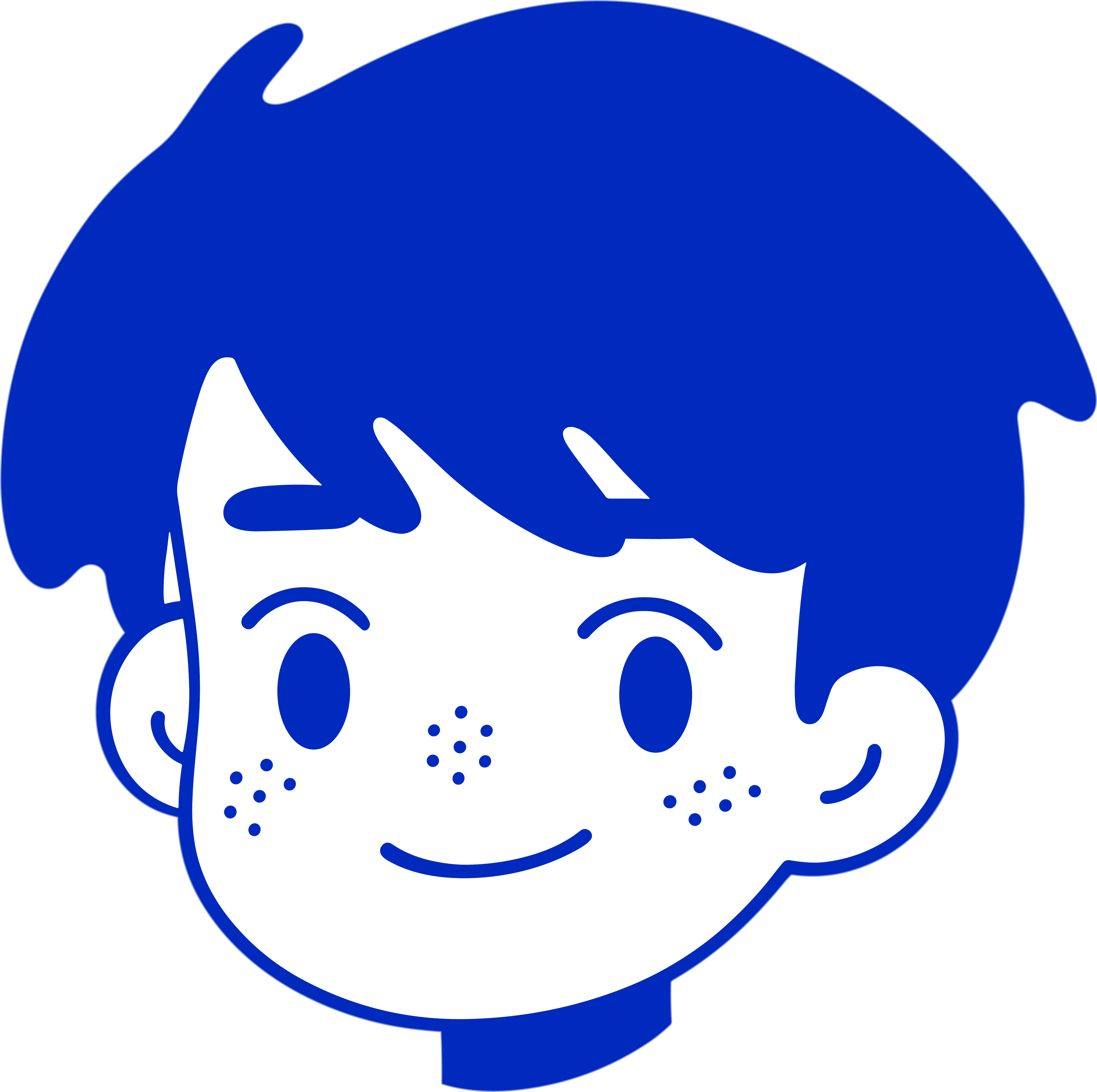 卡通男孩可爱头像插画