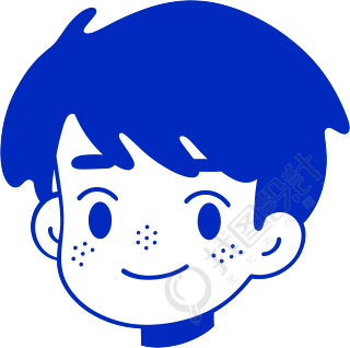 卡通男孩可爱头像插画