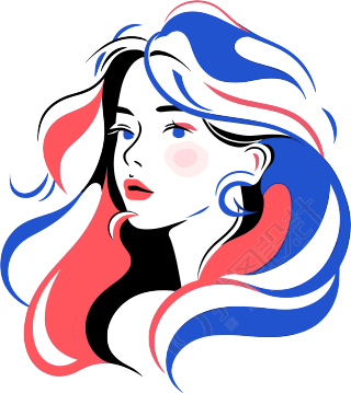 卡通女孩简笔画插图