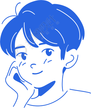 卡通男孩迷人可爱素材