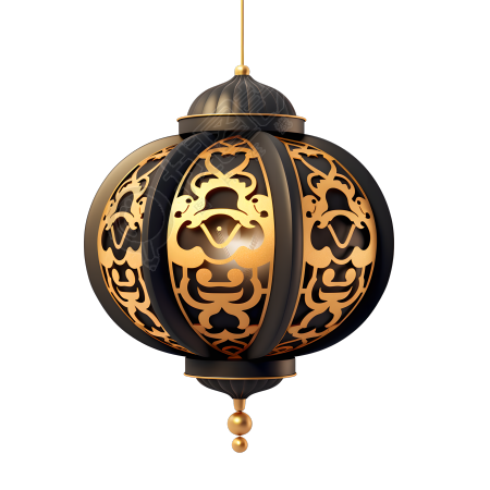 中式灯笼金渐变插画