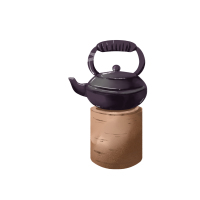 围炉煮茶土陶罐手绘插画