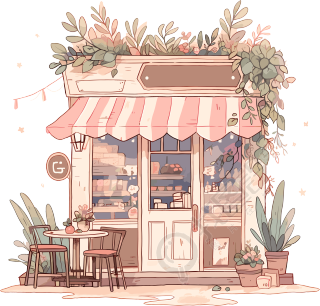 咖啡店PNG透明背景元素