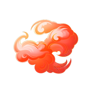 红色祥云PNG素材