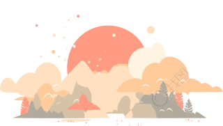 旅游风景插画设计元素