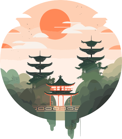 旅游风景景点创意元素