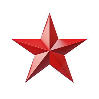 红色五角星图形素材