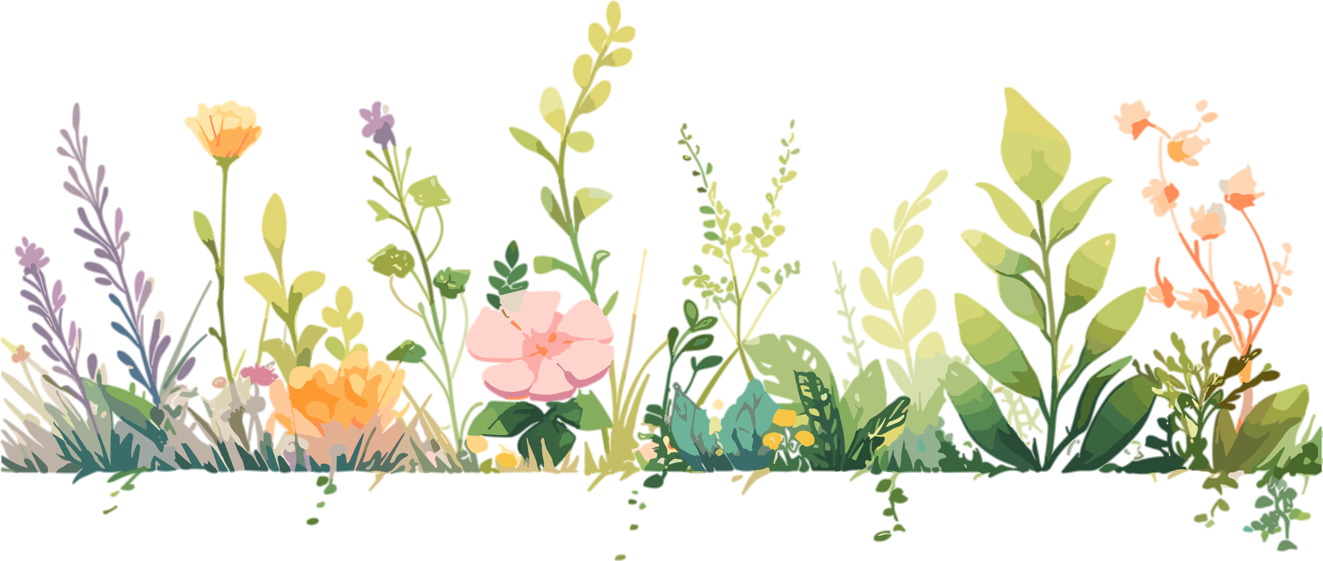 植物花边图案素材