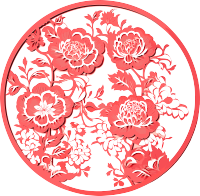 窗花剪纸牡丹花高清图形素材