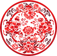 窗花剪纸牡丹花素材