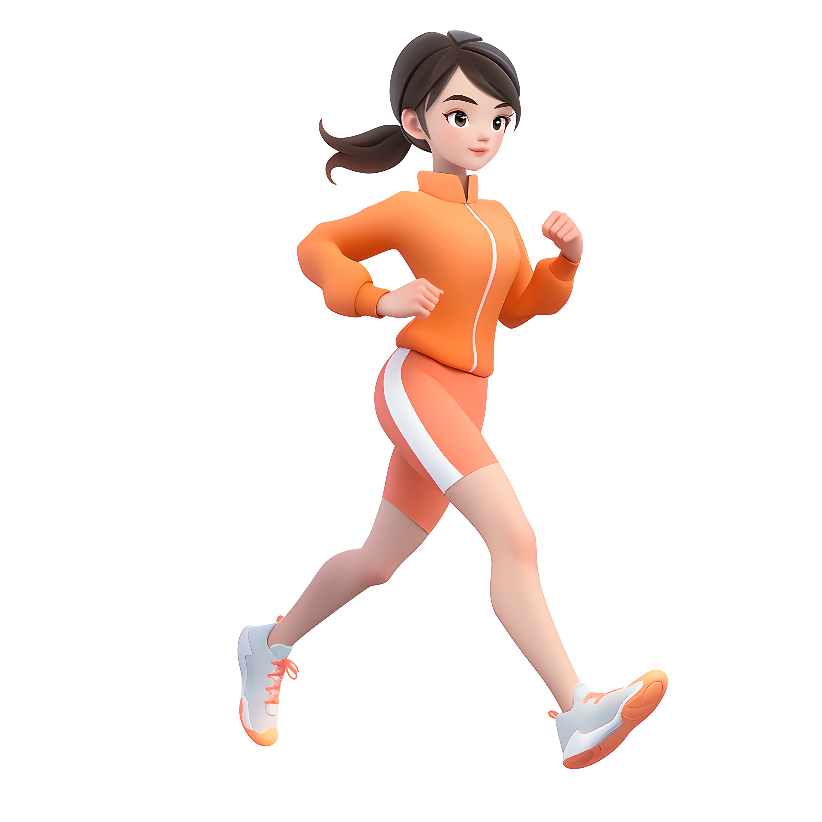 3D运动女孩可商用素材