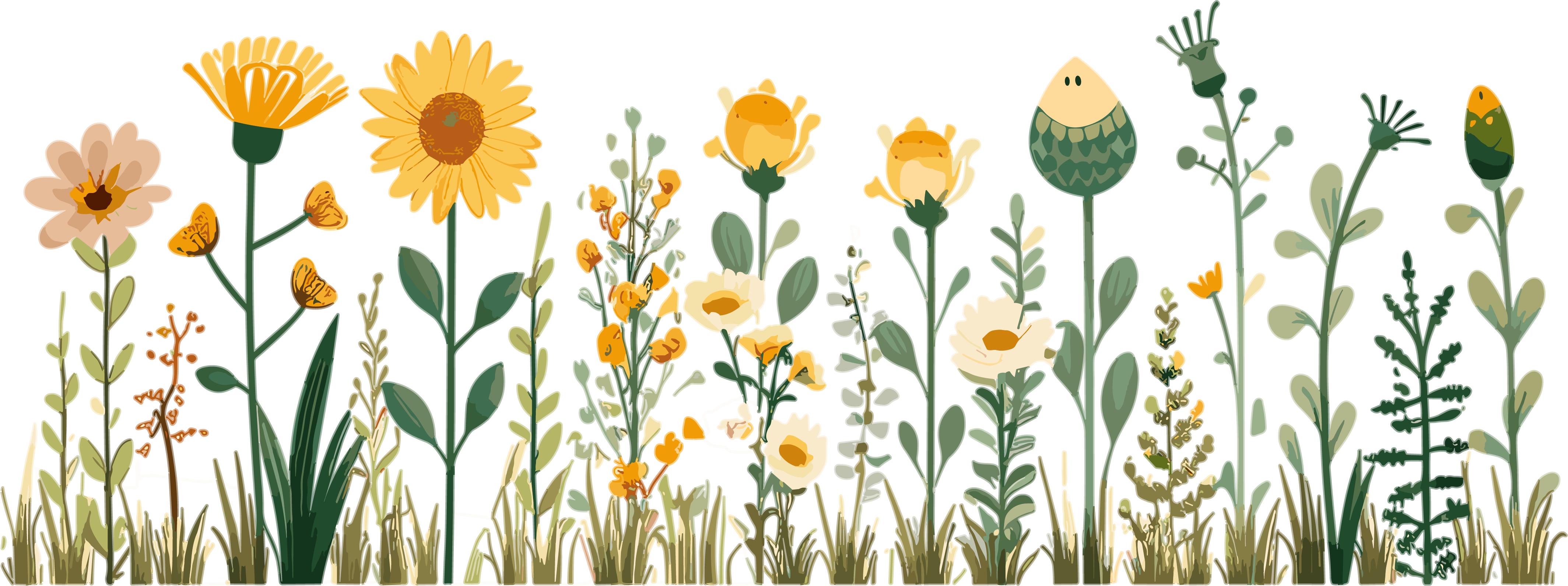 植物花边商用插画素材
